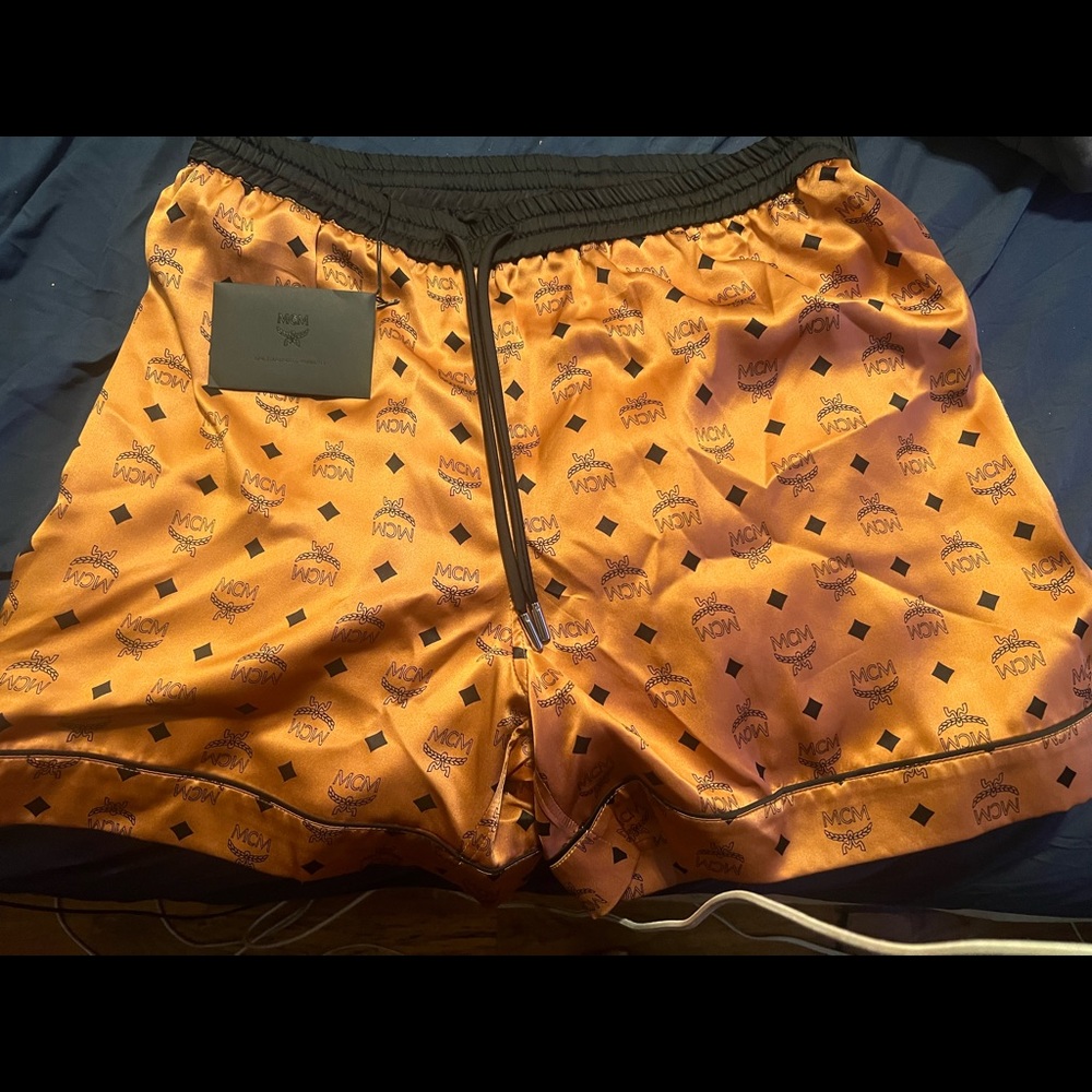 Brand new AUTHENTIC MCM 100% silk shorts with TAGS